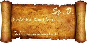 Szőke Damján névjegykártya