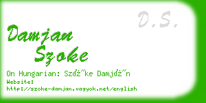 damjan szoke business card